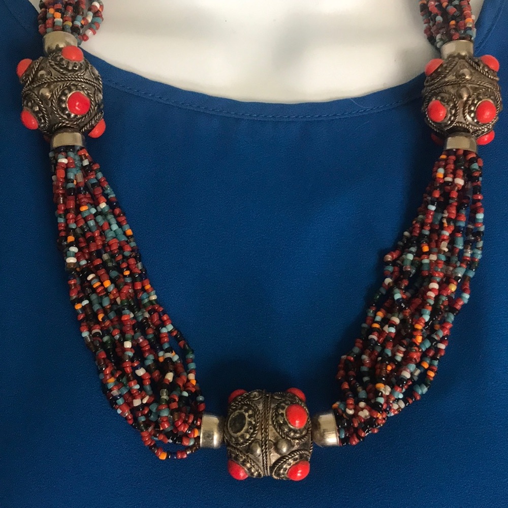 Gorgeous Beaded Statement Necklace - image 3